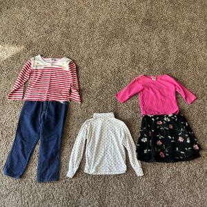 Vintage girls clothes set -5 pieces size:6/7